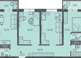 Продаю трехкомнатную квартиру, 78 м2, Краснодар