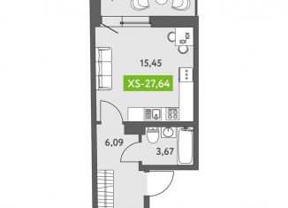 Продам квартиру студию, 27.3 м2, Санкт-Петербург, ЖК Аквилон Залив