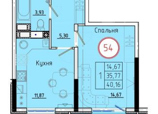 Продажа однокомнатной квартиры, 40.4 м2, Краснодарский край