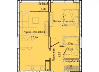 Продается 1-комнатная квартира, 50.6 м2, Екатеринбург, Машинная улица, 1В/2, ЖК Клевер Парк