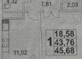 1-комнатная квартира на продажу, 46 м2, Москва, 6-я Радиальная улица, 3к4, ЖК Царицыно