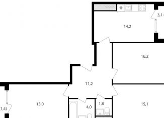 Продаю трехкомнатную квартиру, 80.5 м2, Москва, жилой комплекс Михалковский, к1, ЖК Михалковский