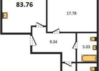 Продаю двухкомнатную квартиру, 83.8 м2, поселок Шуберское, микрорайон Молодёжный, 6