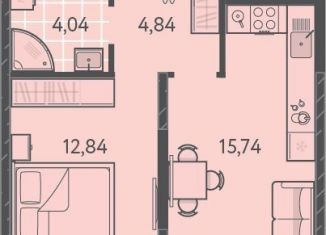 Продается 1-ком. квартира, 38.6 м2, Краснодар