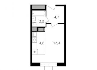 Продается квартира студия, 26.4 м2, Москва, район Щукино