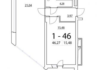 Продается 1-ком. квартира, 46.3 м2, Санкт-Петербург, метро Комендантский проспект, Планерная улица, 95к1