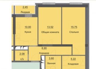 Продается двухкомнатная квартира, 60 м2, Обнинск, ЖК Циолковский, проспект Ленина, 137к4