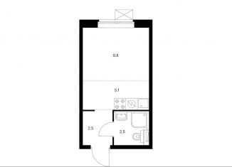 Продам квартиру студию, 19.9 м2, Москва, Люблинская улица, 78к2, ЮВАО