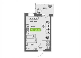 Продам квартиру студию, 25.3 м2, Архангельская область