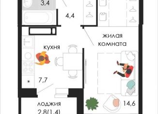 Продаю однокомнатную квартиру, 31.5 м2, Пермь, Кузнецкая улица, 43В