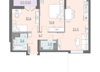 Продаю 2-комнатную квартиру, 60.1 м2, Санкт-Петербург, ЖК Цивилизация на Неве