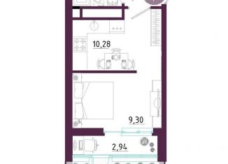 Квартира на продажу студия, 28.5 м2, Тула, Зареченский территориальный округ