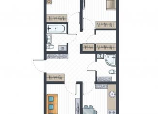 Продажа 3-комнатной квартиры, 79 м2, Киров, ЖК Ривер Парк, Прибрежный бульвар, 2