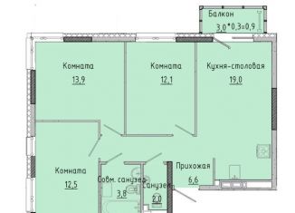 Продаю 3-комнатную квартиру, 71 м2, Ижевск, ЖК Скандинавия, улица Васнецова, 2к1