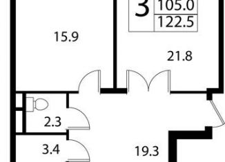 Продажа 3-ком. квартиры, 122.5 м2, село Павловская Слобода