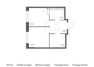Продажа однокомнатной квартиры, 35.9 м2, Московская область
