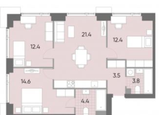 Продажа трехкомнатной квартиры, 72.5 м2, Москва, жилой комплекс Вэйв, 1, станция Москворечье