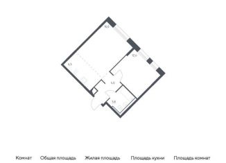 2-комнатная квартира на продажу, 43.3 м2, Москва, жилой комплекс Молжаниново, к1, метро Пятницкое шоссе