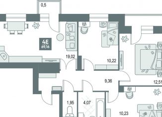 Продается 3-комнатная квартира, 69.2 м2, Кировская область, улица Рудницкого, 12