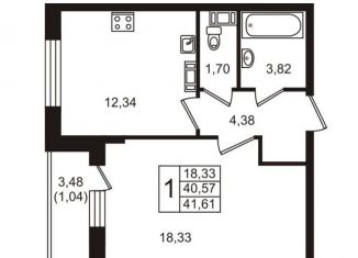 Продажа 1-комнатной квартиры, 38 м2, Санкт-Петербург, метро Выборгская, Кантемировская улица