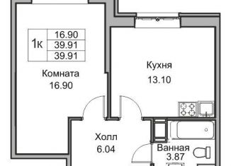 Продажа 1-комнатной квартиры, 39.7 м2, Санкт-Петербург, Ивинская улица, 7, муниципальный округ Лахта-Ольгино