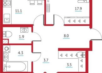 Продаю 3-ком. квартиру, 76 м2, Ростов-на-Дону, жилой комплекс Западная Резиденция, лит9, ЖК Западная Резиденция