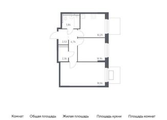 Продается 2-комнатная квартира, 52.8 м2, Московская область, жилой комплекс Новое Видное, 15