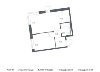 Продается 1-комнатная квартира, 40.8 м2, Москва, жилой комплекс Подольские Кварталы, к2