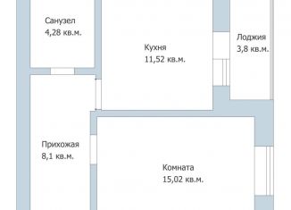 Продажа 1-ком. квартиры, 42.6 м2, Краснодар, Черкасская улица, 113