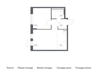 Продается 1-комнатная квартира, 43.7 м2, Москва, жилой комплекс Подольские Кварталы, к1