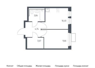 1-ком. квартира на продажу, 32.3 м2, Московская область