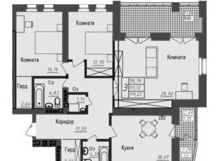 Продажа 3-комнатной квартиры, 119.2 м2, Ростов-на-Дону, ЖК Измаильский Экоквартал, Измаильский переулок, 39А