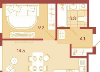 Продажа однокомнатной квартиры, 31.6 м2, Пензенская область