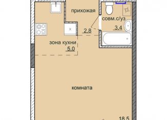 Продам квартиру студию, 29.7 м2, Ижевск, ЖК Ежевика, жилой комплекс Ежевика, 8