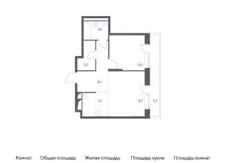Продается 2-комнатная квартира, 51.4 м2, Москва, жилой комплекс Верейская 41, к2.2, Можайский район