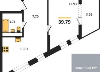 Продается 1-комнатная квартира, 39.8 м2, Воронежская область
