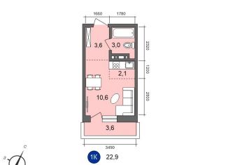 Продается однокомнатная квартира, 22.9 м2, Иркутск, Свердловский округ, Старо-Кузьмихинская улица, 36