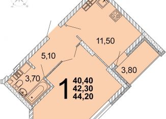 Продам однокомнатную квартиру, 41.9 м2, Екатеринбург, проспект Академика Сахарова, 27, ЖК Квартал Школьный