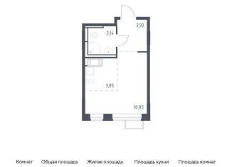 Квартира на продажу студия, 21.8 м2, поселение Кокошкино, жилой комплекс Новое Внуково, к18