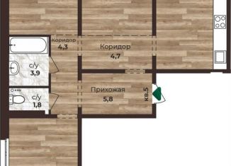 Продажа 3-комнатной квартиры, 94.6 м2, Алтайский край