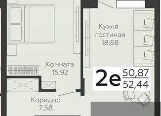 Продается 1-комнатная квартира, 52.4 м2, Воронеж, Коминтерновский район