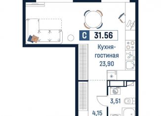 Продам квартиру студию, 31.6 м2, Ленинградская область