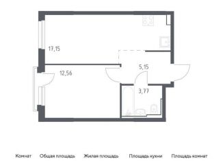 Продается 1-ком. квартира, 38.6 м2, Москва, метро Домодедовская, жилой комплекс Квартал Герцена, к2