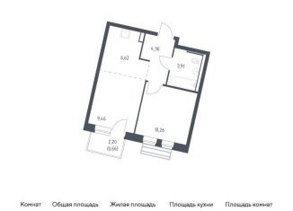 Продаю 1-ком. квартиру, 35.3 м2, Московская область, жилой комплекс Рублёвский Квартал, 60