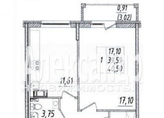 Продается 1-ком. квартира, 40.5 м2, деревня Кузьмолово, Заозёрная улица, 5