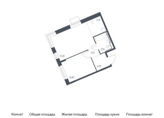 Продам однокомнатную квартиру, 40.8 м2, Москва