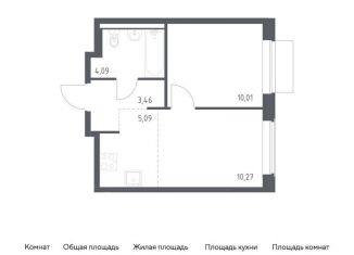 Продается однокомнатная квартира, 32.9 м2, Москва