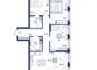 Продажа 3-ком. квартиры, 88.9 м2, Тула