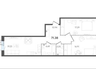 Продаю двухкомнатную квартиру, 71.4 м2, Москва, ЮЗАО, Старобитцевская улица, 7