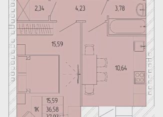 Продаю 1-ком. квартиру, 37.9 м2, Архангельская область, Новгородский проспект, 103